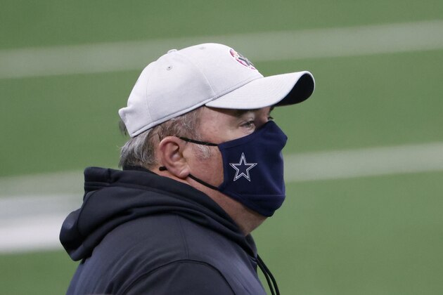 Dallas Cowboys head coach Mike McCarthy watches play against the Cleveland Browns in the first half of an NFL football game in Arlington, Texas, Sunday, Oct. 4, 2020. (AP Photo/Ron Jenkins) Dallas Cowboys head coach Mike McCarthy watches play against the Cleveland Browns in the first half of an NFL football game in Arlington, Texas, Sunday, Oct. 4, 2020. (AP Photo/Ron Jenkins)