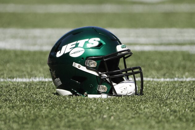 A New York Jets helmet sits on the turf before an NFL football game against the New England Patriots at Gillette Stadium, Sunday, Sept. 22, 2019 in Foxborough, Mass. (Winslow Townson/AP Images for Panini) A New York Jets helmet sits on the turf before an NFL football game against the New England Patriots at Gillette Stadium, Sunday, Sept. 22, 2019 in Foxborough, Mass. (Winslow Townson/AP Images for Panini)