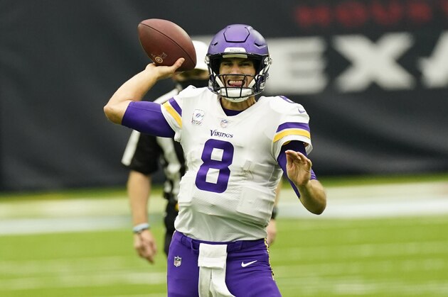 Minnesota Vikings quarterback Kirk Cousins throws a pass during the second half of an NFL football game against the Houston Texans Sunday, Oct. 4, 2020, in Houston. (AP Photo/David J. Phillip) Minnesota Vikings quarterback Kirk Cousins throws a pass during the second half of an NFL football game against the Houston Texans Sunday, Oct. 4, 2020, in Houston. (AP Photo/David J. Phillip)