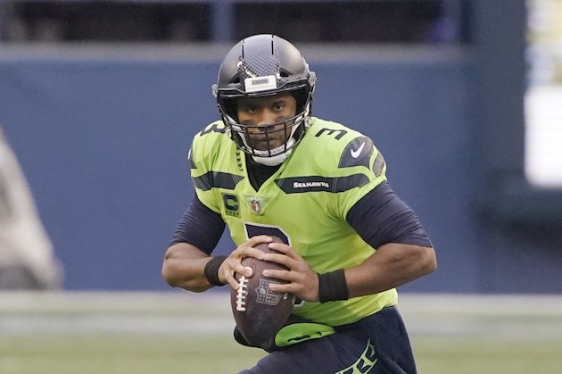 Seattle Seahawks quarterback Russell Wilson in action against the Minnesota Vikings during the first half of an NFL football game, Sunday, Oct. 11, 2020, in Seattle. (AP Photo/Ted S. Warren)