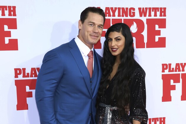 John Cena, left, and Shay Shariatzadeh attend the premiere of Paramount Pictures'