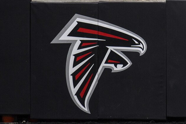 A Gatorade logo banner covers the seats before an NFL football game between the Atlanta Falcons and the Seattle Seahawks, Sunday, Sept. 13, 2020, in Atlanta. The Seattle Seahawks won 38-25. (AP Photo/Danny Karnik)