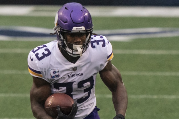 Minnesota Vikings running back Dalvin Cook runs with the ball during the first half an NFL football game against the Seattle Seahawks, Sunday, Oct. 11, 2020, in Seattle. The Seahawks won 27-26. (AP Photo/Stephen Brashear)