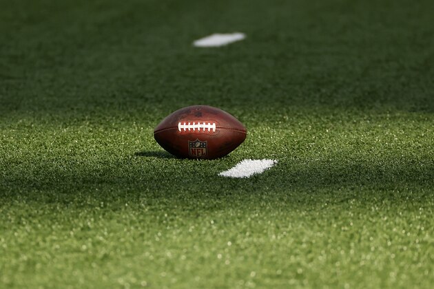 A detail shot of a football during an NFL football game between the Washington Football Team and the New York Giants, Sunday, Oct. 18, 2020, in East Rutherford, N.J. (AP Photo/Adam Hunger)