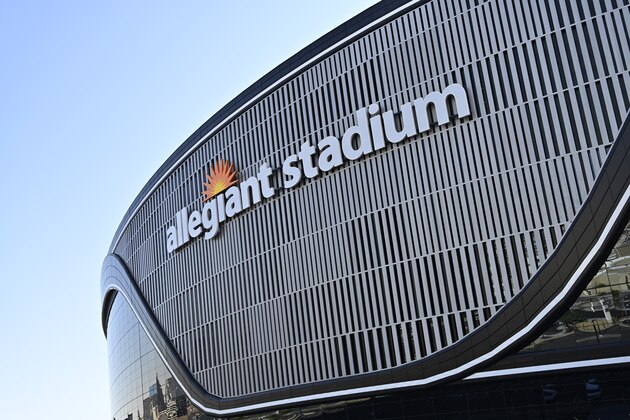 Allegiant Stadium before an NFL football game between the Las Vegas Raiders and the Buffalo Bills, Sunday, Oct. 4, 2020, in Las Vegas. (AP Photo/David Becker)