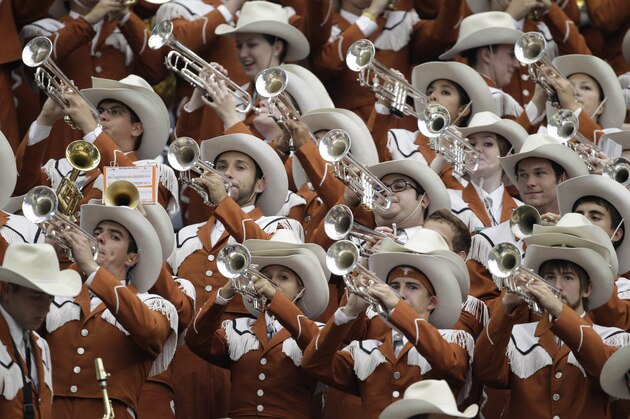 Members of the University of Texas Longhorn Band perform during the NCAA football game against Rice Saturday, Sept. 4, 2010 in Houston. (AP Photo/Pat Sullivan) Members of the University of Texas Longhorn Band perform during the NCAA football game against Rice Saturday, Sept. 4, 2010 in Houston. (AP Photo/Pat Sullivan)