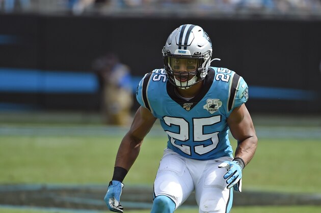 Carolina Panthers strong safety Eric Reid (25) defends against the Jacksonville Jaguars during the first half of an NFL football game in Charlotte, N.C., Sunday, Oct. 6, 2019. (AP Photo/Mike McCarn) Carolina Panthers strong safety Eric Reid (25) defends against the Jacksonville Jaguars during the first half of an NFL football game in Charlotte, N.C., Sunday, Oct. 6, 2019. (AP Photo/Mike McCarn)