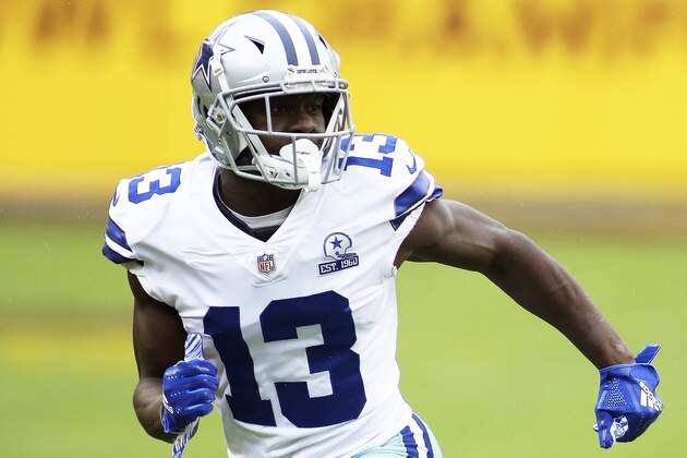 Dallas Cowboys wide receiver Michael Gallup (13) in action during an NFL football game against the Washington Football Team, Sunday, Oct. 25, 2020 in Landover, Md. (AP Photo/Daniel Kucin Jr.) Dallas Cowboys wide receiver Michael Gallup (13) in action during an NFL football game against the Washington Football Team, Sunday, Oct. 25, 2020 in Landover, Md. (AP Photo/Daniel Kucin Jr.)
