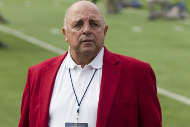Wisconsin athletic director Barry Alvarez on the field before an NCAA college football game against Michigan at Michigan Stadium in Ann Arbor, Mich., Saturday, Oct. 1, 2016. (AP Photo/Tony Ding) Wisconsin athletic director Barry Alvarez on the field before an NCAA college football game against Michigan at Michigan Stadium in Ann Arbor, Mich., Saturday, Oct. 1, 2016. (AP Photo/Tony Ding)