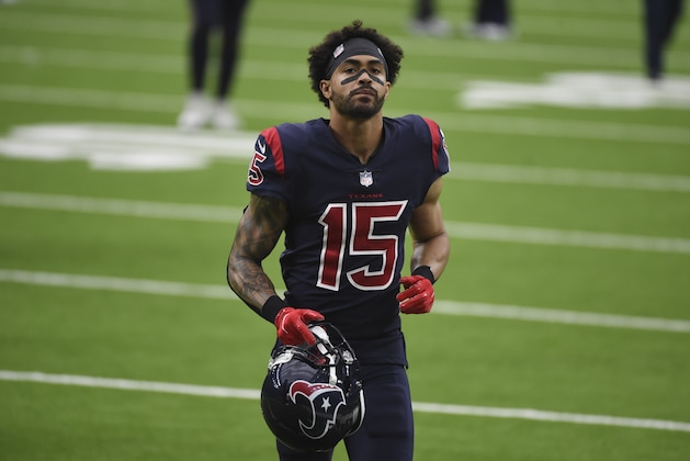 Houston Texans wide receiver Will Fuller V (15) walks off the field following an NFL football game against the Green Bay Packers Sunday, Oct. 25, 2020, in Houston. (AP Photo/Eric Christian Smith)