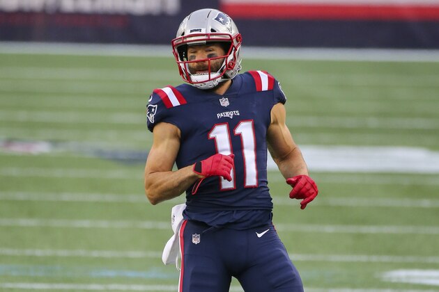 New England Patriots wide receiver Julian Edelman (11) during the first half of an NFL football game against the San Francisco 49ers, Sunday, Oct. 25, 2020, in Foxborough, Mass. (AP Photo/Stew Milne)