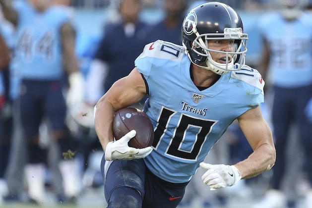 Tennessee Titans wide receiver Adam Humphries #10 during an NFL football game between the Los Angeles Chargers and the Tennessee Titans, Sunday, Oct. 20, 2019 in Nashville, Tenn. (Photo by Michael Zito/AP Images for Panini)