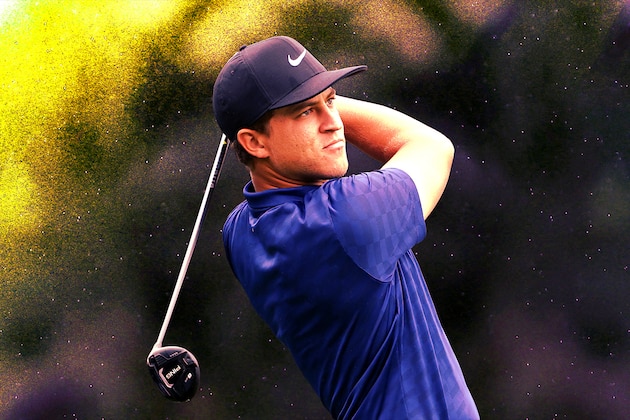 Cameron Champ drives off the 11th tee during the second round of the Rocket Mortgage Classic golf tournament, Friday, June 28, 2019, in Detroit. (AP Photo/Carlos Osorio)