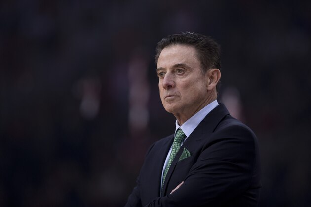 in this Friday, Jan. 4, 2019, file photo Former Panathinaikos coach Rick Pitino looks on during a Euroleague basketball match, between Panathinaikos and Olympiakos in Piraeus near Athens. Greece's Basketball Federation says U.S. coaching great Rick Pitino has agreed to coach the national team and lead its effort to qualify for the 2020 Olympics in Tokyo. Pitino would be officially presented Monday, when details of his agreement would be announced. (AP Photo/Petros Giannakouris, file)