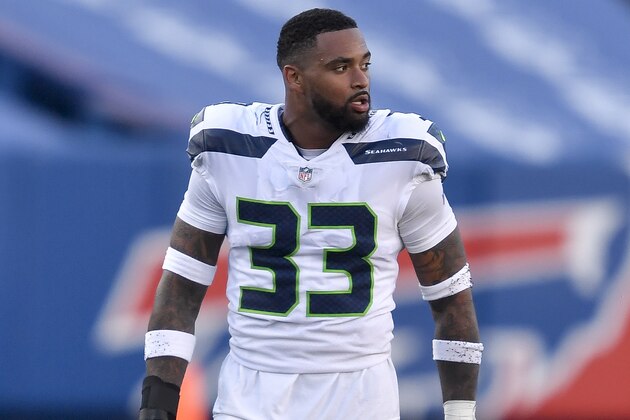 Seattle Seahawks strong safety Jamal Adams (33) walks on the field during the second half of an NFL football game against the Buffalo Bills, Sunday, Nov. 8, 2020, in Orchard Park, N.Y. (AP Photo/Adrian Kraus)