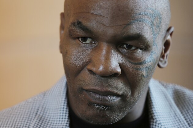 Mike Tyson gives an interview to The Associated Press, in Dubai, United Arab Emirates, Thursday, May 4, 2017. Tyson is in Dubai to announce the start of his worldwide boxing gym franchise. Tyson said Thursday that a city like Dubai can show people the best of the Middle East, its people and Islam. Tyson praised the sheikhdom as
