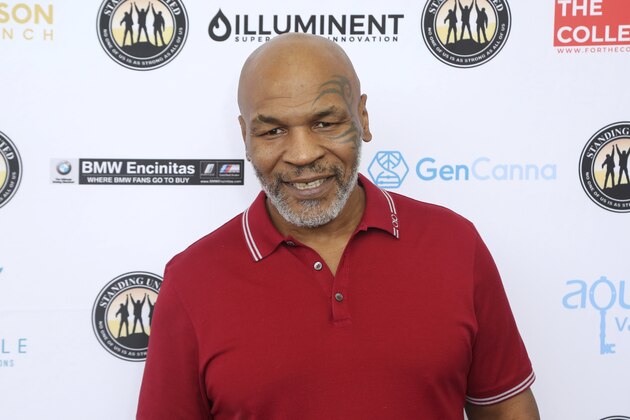 Mike Tyson attends the Mike Tyson Standing United and the Tyson Ranch Celebrity Golf Tournament on Friday, Aug. 2, 2019, in Dana Point, Calif. (Photo by Willy Sanjuan/Invision/AP)