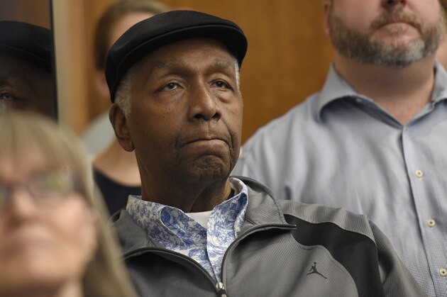 Former Georgetown coach John Thompson, Jr., listens during an NCAA college basketball press conference to formally announce Georgetown's new basketball head coach Patrick Ewing, Wednesday, April 5, 2017, in Washington. Ewing played at Georgetown under coach Thompson. (AP Photo/Nick Wass)