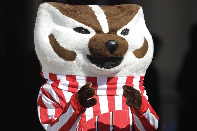 Bucky Badger is seen during the first half of an NCAA football game between the Wisconsin and the Minnesota Saturday, Oct. 9, 2010, in Madison, Wis. (AP Photo/Morry Gash)