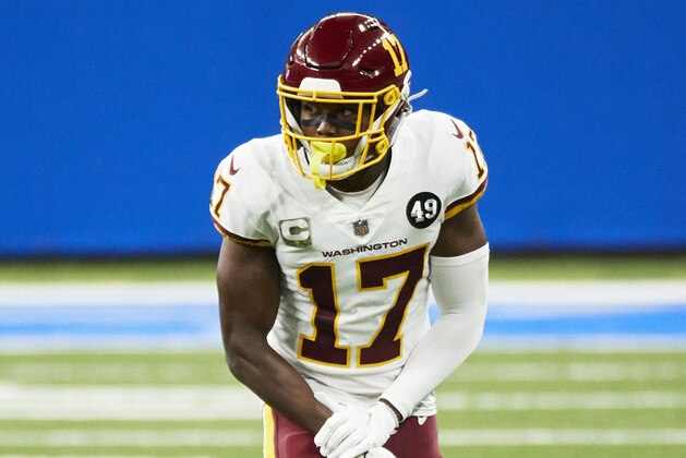 Washington Football Team wide receiver Terry McLaurin (17) in action against the Detroit Lions during an NFL football game, Sunday, Nov. 15, 2020, in Detroit. (AP Photo/Rick Osentoski)