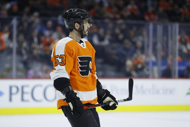 Philadelphia Flyers' Shayne Gostisbehere plays during an NHL hockey game against the New Jersey Devils, Thursday, Feb. 6, 2020, in Philadelphia. (AP Photo/Matt Slocum)