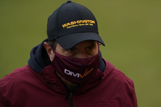 Washington Football Team owner Dan Snyder, walking off the field before the start of an NFL football game against Dallas Cowboys, Sunday, Oct. 25, 2020, in Landover, Md. (AP Photo/Susan Walsh)