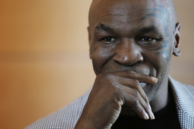 Mike Tyson gives an interview to The Associated Press, in Dubai, United Arab Emirates, Thursday, May 4, 2017. Tyson is in Dubai to announce the start of his worldwide boxing gym franchise. Tyson said Thursday that a city like Dubai can show people the best of the Middle East, its people and Islam. Tyson praised the sheikhdom as
