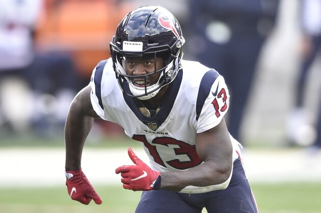 Houston Texans wide receiver Brandin Cooks runs a route during an NFL football game against the Cleveland Browns, Sunday, Nov. 15, 2020, in Cleveland. The Browns won 10-7. (AP Photo/David Richard)