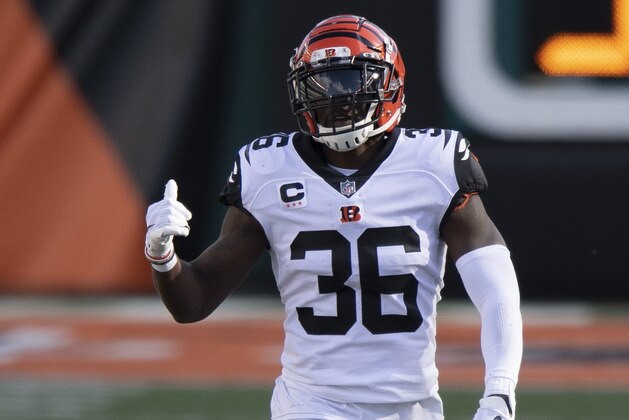 Cincinnati Bengals strong safety Shawn Williams (36) during an NFL football game against the Tennessee Titans, Sunday, Oct. 4, 2020, in Cincinnati. (AP Photo/Emilee Chinn)