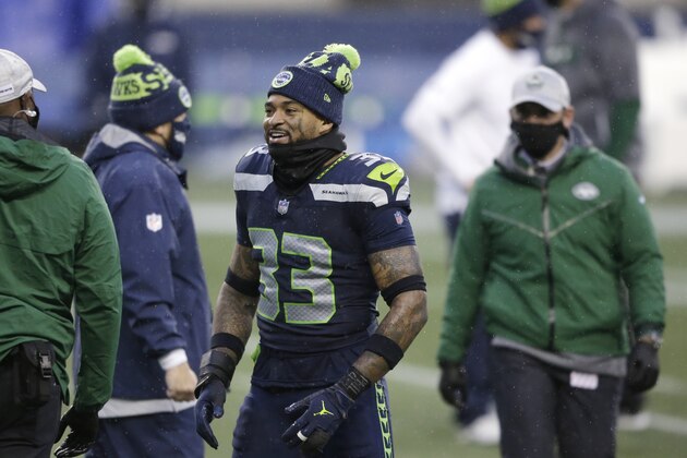 Seattle Seahawks' Jamal Adams smiles as he walks off the field after the team beat the New York Jets in an NFL football game, Sunday, Dec. 13, 2020, in Seattle. (AP Photo/Lindsey Wasson)