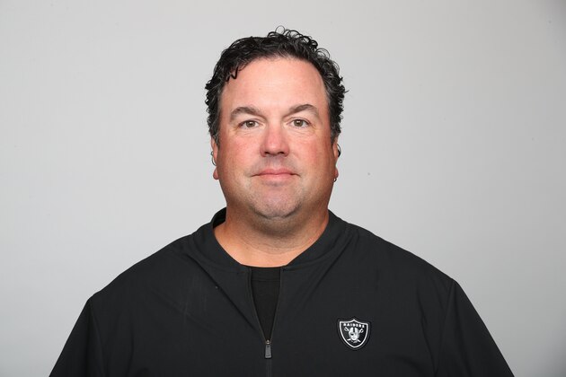 This is a 2019 photo of coach Paul Guenther of the Oakland Raiders NFL football team. This image reflects the Oakland Raiders active roster as of Saturday, Sept. 7, 2019 when this image was taken. (AP Photo)