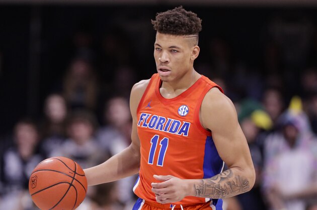 Florida forward Keyontae Johnson (11) against Butler in the second half of an NCAA college basketball game in Indianapolis, Saturday, Dec. 7, 2019. against Butler defeated Florida 76-62. (AP Photo/Michael Conroy)