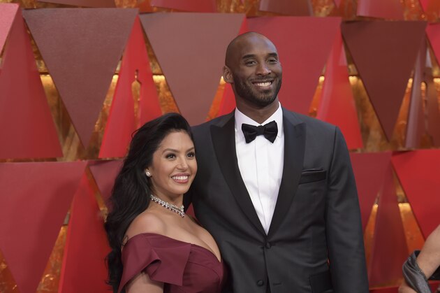 Vanessa Laine Bryant, left, and Kobe Bryant arrive at the Oscars on Sunday, March 4, 2018, at the Dolby Theatre in Los Angeles. (Photo by Richard Shotwell/Invision/AP)