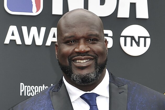 FILE - This June 24, 2019, file photo shows Shaquille O'Neal at the NBA Awards in Santa Monica, Calif. A woman whose car was left stranded along a Florida interstate when her tire blew out got a little unexpected help from former NBA star Shaquille O'Neal, sheriff's officials say. O'Neal, who lives in the Orlando area, was traveling on Interstate 75 near Gainesville on Monday, July 13, 2020, when he saw the woman pull onto the side of the road, the Alachua County Sheriff’s Office said on a Facebook post. He stayed with the woman until deputies arrived at the scene. “He fist-bumped Deputies Purington and Dillon before going on his way,” the sheriff’s office wrote on Facebook.  (Photo by Richard Shotwell/Invision/AP, File)