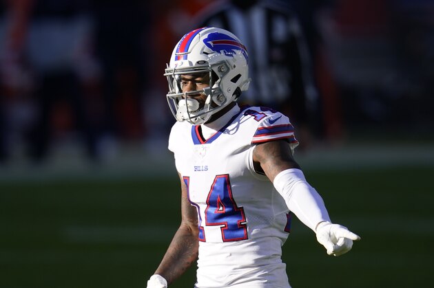 Buffalo Bills wide receiver Stefon Diggs during the first half of an NFL football game against the Denver Broncos Saturday, Dec. 19, 2020, in Denver. (AP Photo/David Zalubowski)