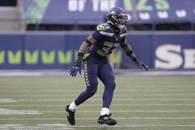 Seattle Seahawks strong safety Jamal Adams in action against the New York Jets during the second half of an NFL football game, Sunday, Dec. 13, 2020, in Seattle. (AP Photo/Ted S. Warren)