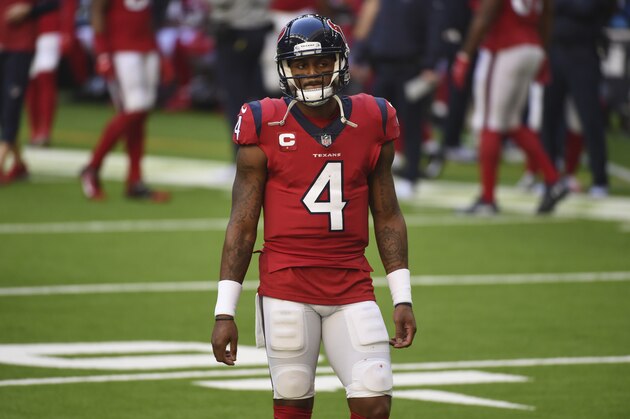 Houston Texans quarterback Deshaun Watson (4) during the second half of an NFL football game against the Indianapolis Colts, Sunday, Dec. 6, 2020, in Houston. (AP Photo/Eric Christian Smith) Houston Texans quarterback Deshaun Watson (4) during the second half of an NFL football game against the Indianapolis Colts, Sunday, Dec. 6, 2020, in Houston. (AP Photo/Eric Christian Smith)