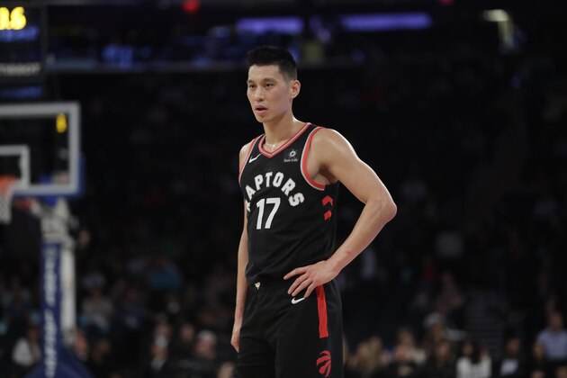 Toronto Raptors' Jeremy Lin (17) during the second half of an NBA basketball game against the New York Knicks Thursday, March 28, 2019, in New York. The Raptors won 117-92. (AP Photo/Frank Franklin II) Toronto Raptors' Jeremy Lin (17) during the second half of an NBA basketball game against the New York Knicks Thursday, March 28, 2019, in New York. The Raptors won 117-92. (AP Photo/Frank Franklin II)