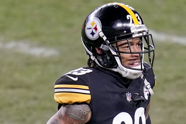 Pittsburgh Steelers cornerback Joe Haden (23) plays against the Washington Football Team during the first half of an NFL football game, Monday, Dec. 7, 2020, in Pittsburgh. (AP Photo/Keith Srakocic)