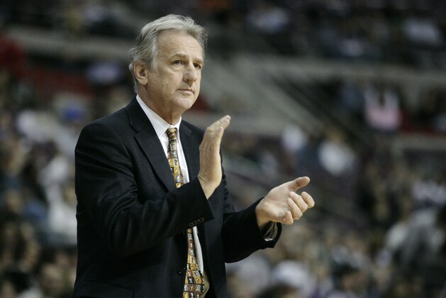 Sacramento Kings coach Paul Westphal in the second half of an NBA basketball game against the Detroit Pistons Wednesday, Feb. 10, 2010, in Auburn Hills, Mich. (AP Photo/Duane Burleson)