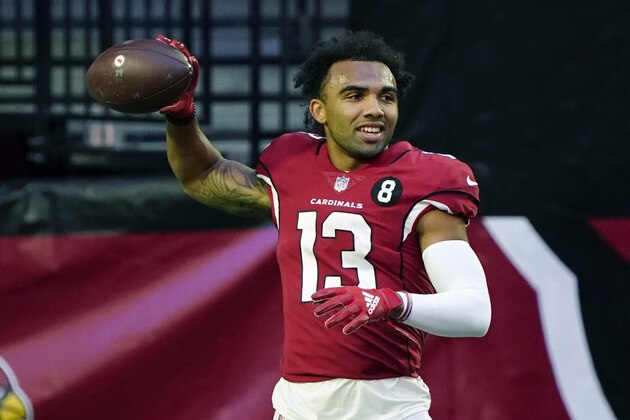 Arizona Cardinals wide receiver Christian Kirk (13) during an NFL football game against the San Francisco 49ers, Saturday, Dec. 26, 2020, in Glendale, Ariz. (AP Photo/Rick Scuteri)