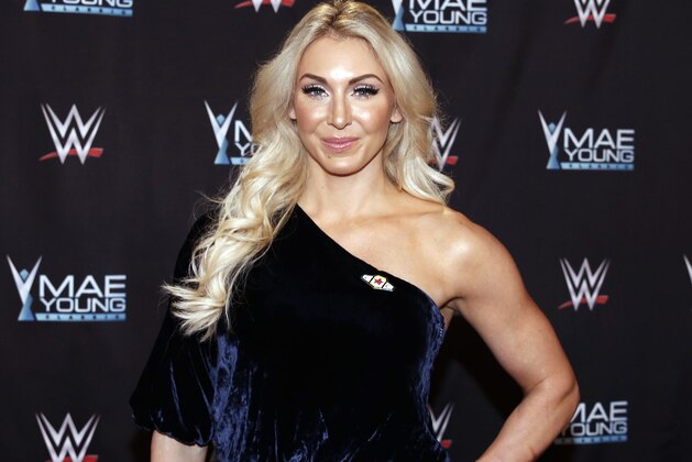 IMAGE DISTRIBUTED FOR WWE - WWE Superstar Charlotte Flair celebrates the Mae Young Classic at the Thomas & Mack Center on Tuesday, Sept. 12, 2017, in Las Vegas. (Bizuayehu Tesfaye/AP Images for WWE)
