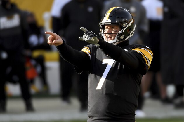 Pittsburgh Steelers quarterback Ben Roethlisberger (7) in action during an NFL football game against the Indianapolis Colts, Sunday, Dec. 27, 2020, in Pittsburgh. (AP Photo/Justin Berl)