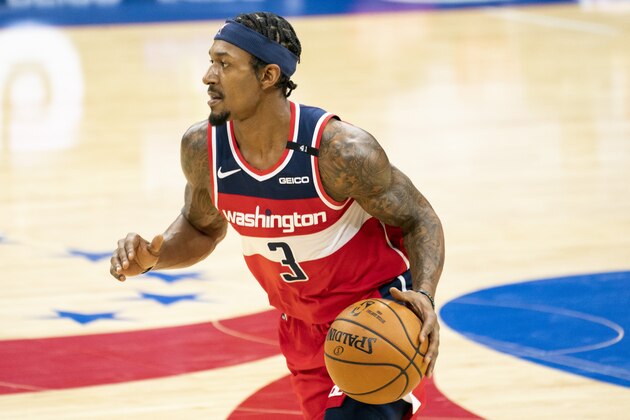 Washington Wizards guard Bradley Beal in action during the second half of an NBA basketball game against the Philadelphia 76ers, Wednesday, Jan. 6, 2021, in Philadelphia. The 76ers won 141-136. (AP Photo/Chris Szagola) Washington Wizards guard Bradley Beal in action during the second half of an NBA basketball game against the Philadelphia 76ers, Wednesday, Jan. 6, 2021, in Philadelphia. The 76ers won 141-136. (AP Photo/Chris Szagola)