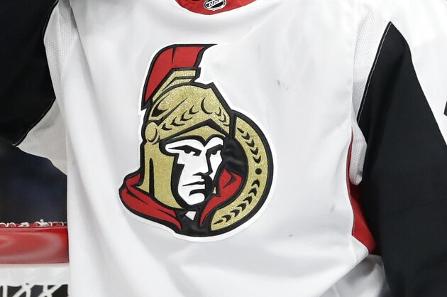 Ottawa Senators goaltender Craig Anderson takes a drink in the second period of an NHL hockey game against the Nashville Predators Tuesday, Feb. 25, 2020, in Nashville, Tenn. (AP Photo/Mark Humphrey)