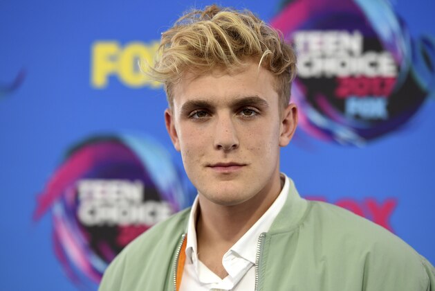 Jake Paul arrives at the Teen Choice Awards at the Galen Center on Sunday, Aug. 13, 2017, in Los Angeles. (Photo by Jordan Strauss/Invision/AP)