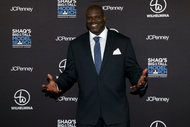 IMAGE DISTRIBUTED FOR JCPENNEY - Shaquille O'Neal announces the winners of the Shaquille O'Neal's Big & Tall Model Search presented by JCPenney and Wilhelmina at STK Downtown Monday Aug. 19, 2019 in New York. (Jason DeCrow/AP Images for JCPenney)