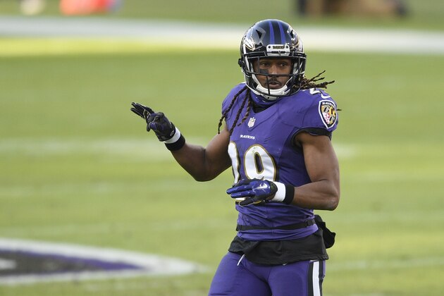 Baltimore Ravens cornerback Tramon Williams (29) during the second half of an NFL football game against the New York Giants, Sunday, Dec. 27, 2020, in Baltimore. (AP Photo/Nick Wass)