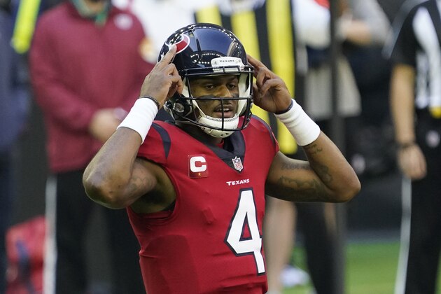 Houston Texans quarterback Deshaun Watson (4) during the first half of an NFL football game against the Indianapolis Colts Sunday, Dec. 6, 2020, in Houston. (AP Photo/David J. Phillip)