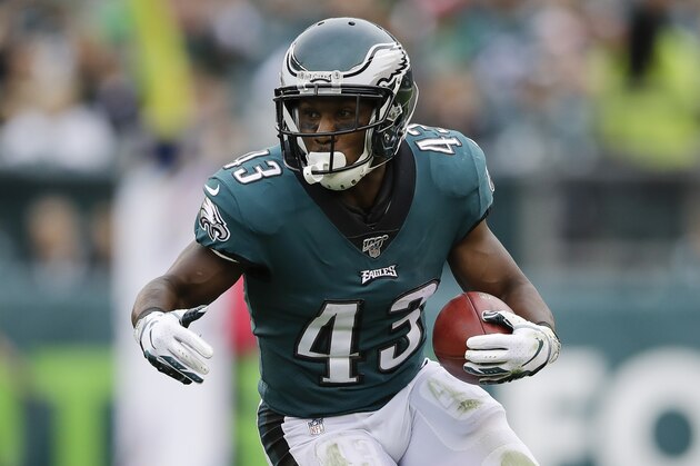 Philadelphia Eagles' Darren Sproles in action during an NFL football game against the New York Jets, Sunday, Oct. 6, 2019, in Philadelphia. (AP Photo/Matt Rourke)